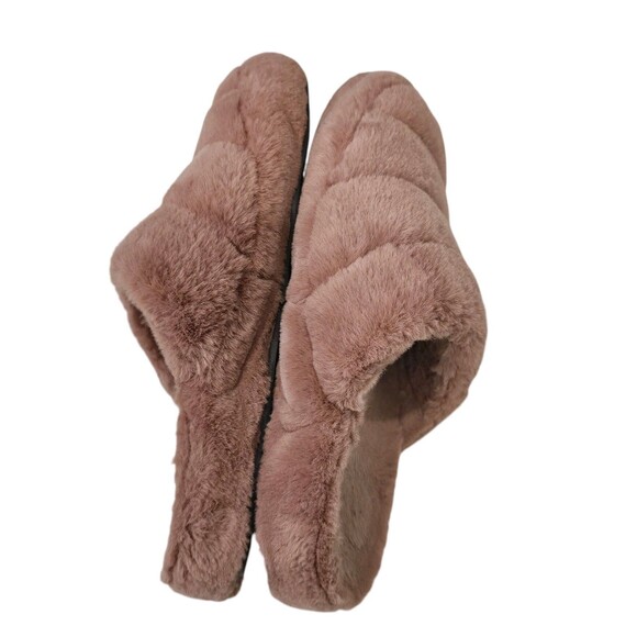 Vionic Cosmina Faux Fur Womens 9 Slip On Slide Slippers Cozy Comfort House Shoes - Picture 7 of 9